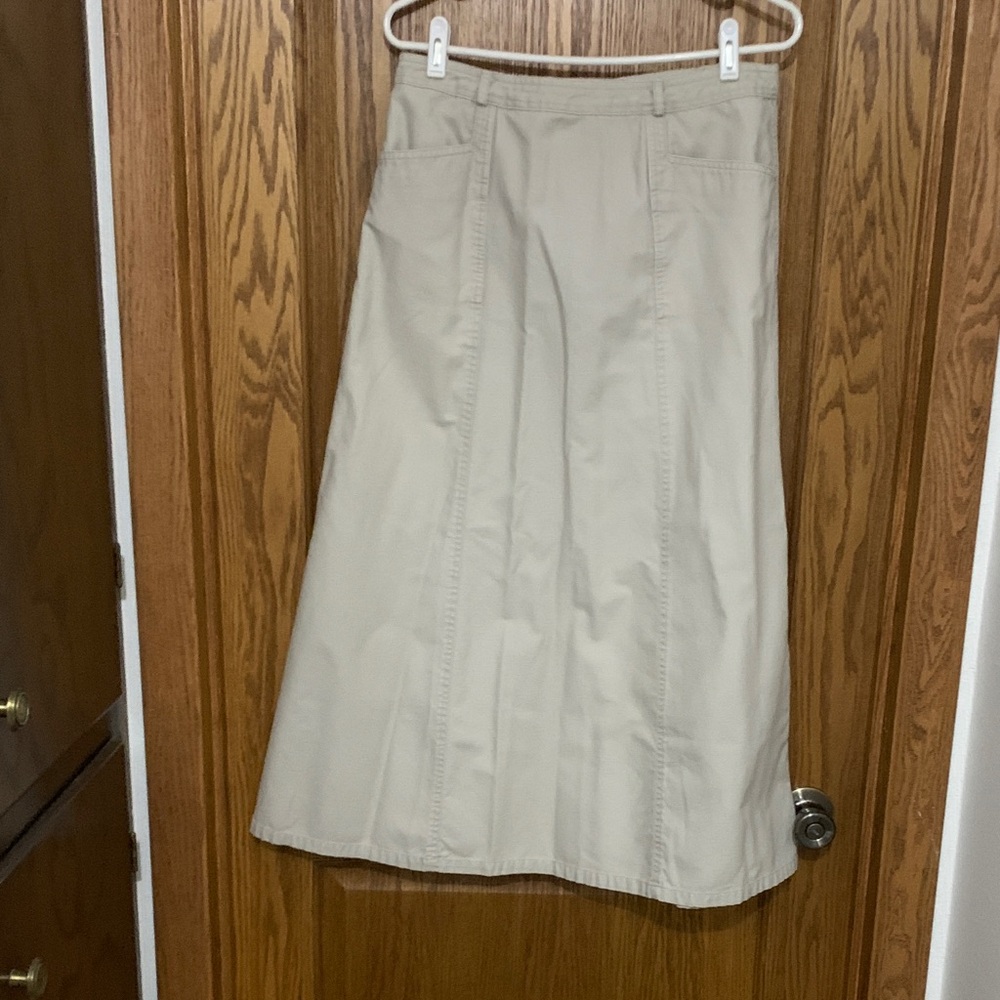 Christopher & Banks Beige A-Line Skirt